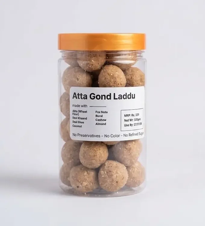 Atta Gond Laddu - Large Snacking Jar
